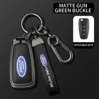 Automobilio sulankstomo rakto dėklas Dangtelis Raktų pakabuko korpusas Ford Ranger C-Max S-Max Focus Galaxy Mondeo Transit Tourneo Custom Automobilio nuotolinio valdymo pulto priedai gray