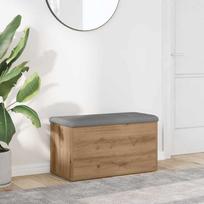 Bench with Storage Oak Artisan 82X42X45 Cm Glued Wood