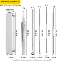 Ingrown Hair Tweezers Acne Blackhead Removal Needles Black Dots Cleaner Deep Cleansing Pore Cleaner Face Skin Care Tools white