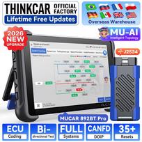 J2534 ECU Programming Tool MUCAR 892BT PRO OBD2 Scanner Car Diagnostic Full System AI Topology Map CANFD DOIP 8 inch Battery Powered