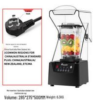 Premium Soundproof Blender & Ice Shaver: Smoothie Maker for Milk Tea Shops, Multifunctional Food Processor & Ice Crusher gray
