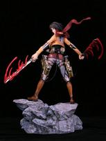 Attack On Titan Gk Figure Levi Ackerman Mikasa Ackerman Battle Damaged Double Head Sculpt Anime Pvc Statue Collectible Model black