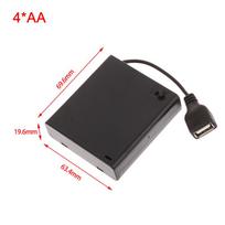 DC 4.5V Nešiojamas Mini AA Baterijų Laikiklis Laikymo Dėžutė Korpusas USB Maitinimo Šaltinis Baterijų Dėžutė 5-os ir 7-os baterijoms as the picture black