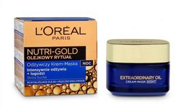 Loreal Paris Nutri-Gold Nepaprastas Aliejus Maitinamasis Naktinis Kremas 50ml | Gilus Atstatymas & Intensyvus Drėkinimas Drėkiklis | -Senėjimo, Švytėjimo Skatinantis Nakt beige
