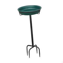 Bird Bathtub & Feeder Heavy Duty Bath Bowl for Lawn Garden black