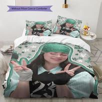Billie Eilish Individualaus Vardo Rašto Patalynė, Antklodės Komplektas Antklodės Užvalkalas Pagalvės Užvalkalas Namų Gimtadienio Dovana(1 * antklodės užvalkalas + 2 * pagalvės užvalkalai, be šerdies) 135x200cm