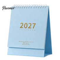 Hardcover Table Calendar Desk 2026-2027, Oct 2026-Dec 2027 14-Month Calendar, Large Functional Writing Planner Desktop for Planning, Organizing Vertical payment šviesiai mėlyna spalva