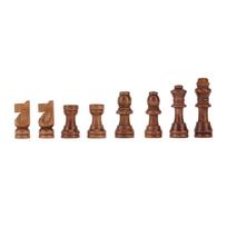 Wooden Chessmen with 2.17in King Wooden Chess Pieces With Plastic Film Chessboard for Adults Kids Toy brown