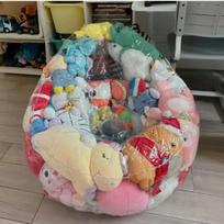 Inflatable Transparent Bean Bag Sofa for Toy Storage