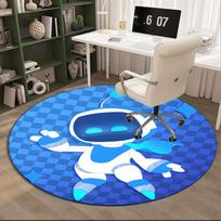 Space Adventure Astro Bot Round Rug for Livingroom,Bedroom, Palyroom, Chair Rug, Area rug, Circle Carpet, Large Size Fan Christmas gift 80cmx80cm blue
