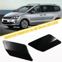 Žibintų plovimo dangtelis 7NO807938 7N0807937 VW Sharan 2011-2016 m. Automobilio Kairės Pusės Priekinio Buferio Žibinto Purškimo Dangtelis Black Left side gray