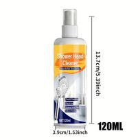 120ml Shower Head Descaler Kit w/Towel Multi-Purpose Bathroom Limescale Remover, Instant Hard Water Stain Cleaner for Glass Door A white
