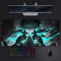 Dark Cute Anime Himiko Toga Mmy Hero Academia Mouse Pad Large Gaming Mousepad With Stitched Edges Thickened Desk Mat Pc 800x300x2mm gray