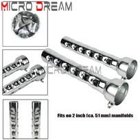 Motorcycle 50mm/2  Drag Pipes DB-Killer Long 8  Exhaust Baffler Universal For Harley Softail Dyna Street Fat Bob FLHT FXST Muffler gray