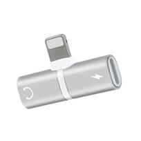 Mini Lightning Splitter Adapter Audio AUX Converter Adapter with Dual Lightning Ports Headphone Jack Charging Port for iPhone 7 Plus 8 Plus X sidabras