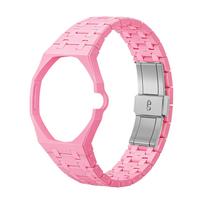 Keraminė reguliuojama sportinio laikrodžio apyrankė Swatch X APRoyal Pop minkštam laikrodžio dirželiui apyrankė laikrodžio korpuso dirželis moterims vyrams pink
