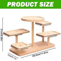 5-Tier Wooden Plant Stand,Multi-Tiered Corner Plant Shelf,Indoor Tiered Flower Pot Display Rack for Living Room,Balcony geltona