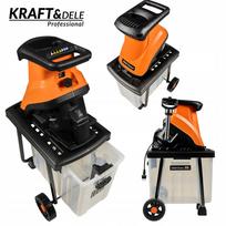 Elektrinis šakų smulkintuvas 230V 3000W 45mm krepšys 60L Kraft&Dele