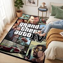 Gta Iv Living Room Non-Slip Area Rug Soft Carpet for Bedroom Game Playroom Sofa Office Home Decor Doormat Christmas Gift C9211714 40cmx60cm black