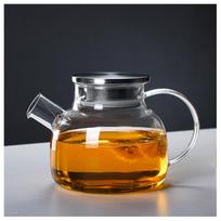 Large Transparent Glass Teapot Loose Leaf Tea Maker Tea Brewer for Water Drink Juice Camping gray