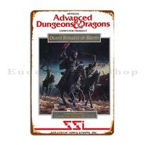 Dungeons And Dragons Death Knights Of Krynn Metal Signs Customized Cinema Club Wall Decor Cinema Tin Sign Poster 20x30cm（7.8x11.8inch） gray