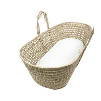Baby Moses Basket Itin minkšta burbulinė lova vaikiškos lovelės priežiūros pagalvėlių užvalkalai. balta
