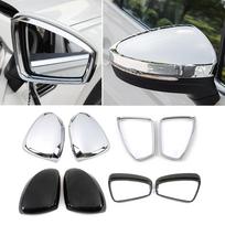 Skirta Volkswagen VW Tiguan MK2 2017- Išorinis galinio vaizdo veidrodžio apsauginis gaubtas, šoninis veidrodėlis, lietaus skydelis A Chrome Color gray