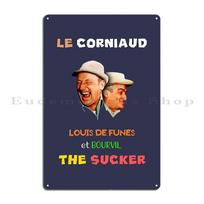 Le Corniaud Et Bourvil Metal Plaque Poster Mural Cave Create Iron Cinema Tin Sign Poster 20x30cm brown