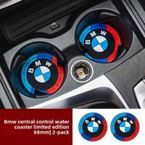 BMW 2 vnt. automobilio padėkliukas neslystantis vandens puodelio kilimėlis Ribotas leidimas BMW 50-mečiui M X3 X5 X7 E39 E46 E90 E60 F10 F11 F20 blue