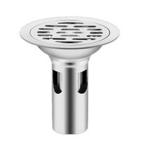 Quick Drain Stainless Steel Floor Strainer Odor Resistant Drain Cover Floor Drainer Strainer for Kitchen & Bathroom 10cm C white