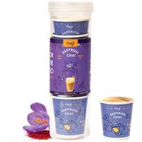 Cup-Ji Saffron Chai Premix Cups | Instant Tea | 7 Cups | Kadak Ghar-Wali | No Added Sugar | Desi Chai | On the Go | Easy Prep | For Office and Travel blue