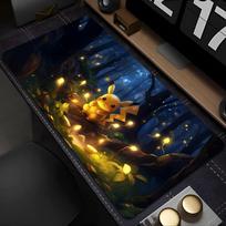 Pelės kilimėlis Pokemon Pikachu Kompiuterio Nešiojamojo kompiuterio Anime Klaviatūros Pelės kilimėlis XXL Didelis pelės kilimėlis Klaviatūrų kilimėlis Žaidėjams Dekoras Stalo kilimėlis 30x80x0.2cm brown