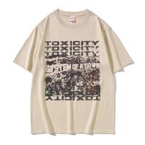 System Of A Down Toxicity Albumo Grafinis Marškinėlis Unisex Unisex Roko Alternatyvus Metalo Marškinėliai Unisexs 90-ųjų Vintage Streetwear Viršus 3XL beige