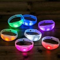 20/50 vnt. muzikos/garso aktyvuojami LED apyrankės su spalvotais žiburiais, tinkamos vestuvėms, gimtadienio šventėms ir kitoms progoms. 10 piece&Custom logo blue