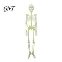 Gyvo dydžio skeletas dekoras Helovinas Šviečiantis dekoras, 90cm-1.5m Fluorescentinis netikras kaukolės rekvizitas lanksčiam sąnariuotam vaiduoklių namui, sąnarių plastikinė juosta vakarėliui 120cm