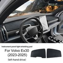 Automobilio prietaisų skydelio dangtelio kilimėlis, skirtas Volvo EX30 2023-2024-2025 EX30 Cross Country, apsaugantis nuo UV, flanelinis prietaisų skydelio kilimėlis, LHD RHD Flannel Mat LHD juoda