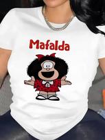 Mafalda Cartoon T-shirt XXXL black