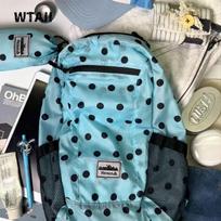 Schoolbag [Fixed] sudakooo Korean new heisan11 autumn nylon light and thin polka dots Korean backpack dangaus mėlyna spalva