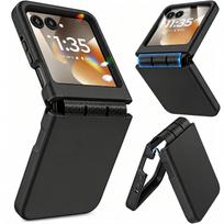 Naudokite Motorola MotoRazr70 sulankstomo telefono dėklą 60 vyrių Visas apsaugos dangtelis 50 Kritimo apsaugos dėklas Kietas Moto Razr 70 juoda