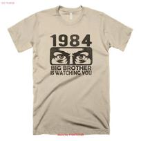 1984 T Shirt George Orwell Big Brother Is Watching You Vintage Novel Vintage Versatile Graphic Top For Everyday Wear 4XL black