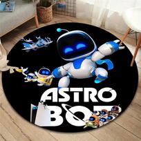 ASTRO BOT Apvalus kilimas, Kilimas svetainei, miegamajam, sofai, žaidimų kambariui, neslystantis grindų kilimėlis 80cmx80cm blue
