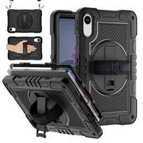 360 Rotating Stand Armor Case For Redmi Pad 2 11 inch Model 25040RP0AG Hybrid Cover With Shoulder Strap Silicone+PC Redmi Pad 2 2025 juoda