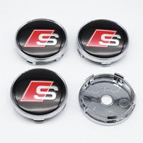 4 vnt. Modifikuotas ABS 60 mm ratlankio dangtelis Padangos centrinis logotipas Audi B5 B6 B7 B8 A5 A6 C5 C6 C7 A7 A8 Q2 Sline A1 A2 A3 8V 8P 8L A4 black
