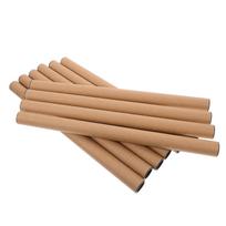 10 Pcs Brown Kraft Paper Mailing Tube Poster Holder Cardboard Tubes For Packaging Artwork Graphics Charts Drawing Storage 40.70X2.80X2.80CM chaki