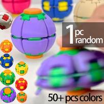 50+Pcs Color 3D Pinching Relaxation Stress Relief Ball Pressing Rotating Dual Play Fingertip Gyroscope Portable Soothing Toy Hot purple
