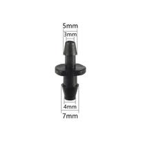 3/5mm To 4/7mm Hose Splitters Barbed Straight Tee 4-Way 6-Way Water Shunt Connectors Micro-Sprinkler Drip Irrigation Accessories black