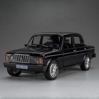 1:18 LADA 2107 lydinio automobilio modelis lieto metalo Classic Vehicle automobilio modelis simuliacinis garsas ir šviesa kolekcinis žaislas dovana juoda