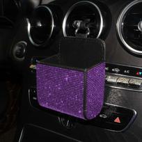 Leather Car Air Vent Mounted Storage Box Vehicle Interior Accessory  Vehicle Organizer violetinė