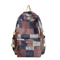 Womens Plaid Schoolbag Large Student Capacity Backpack Middle School Student Backpack ruda