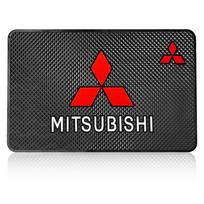 Automobilio interjero aksesuarai Logotipas Neslystanti kilimėlis Laikiklis telefonui Neslystanti kilimėlis Mitsubishi ASX Lancer Pajero Outlander L200 EVO Lancer juoda